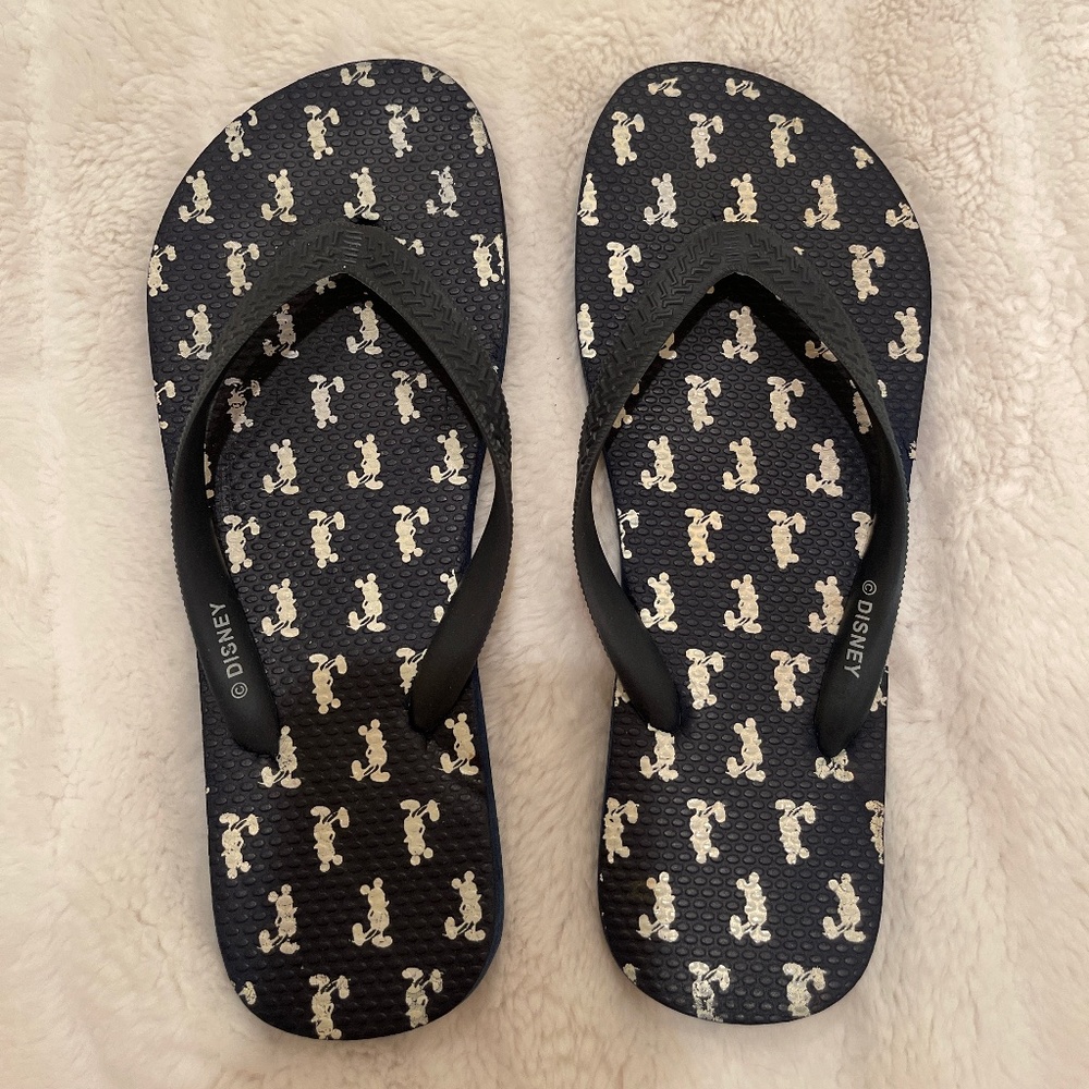 Disney Mickey Mouse Women’s Flip Flops Navy Size 7/8